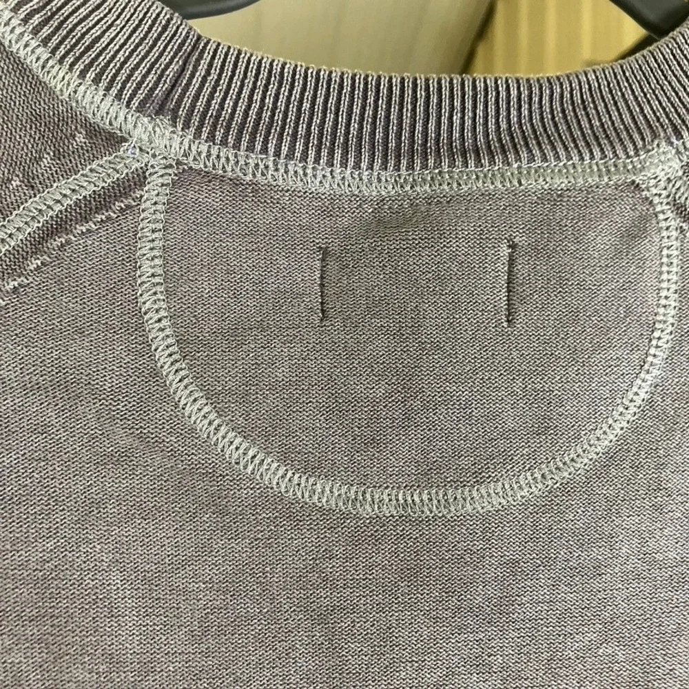 Bob Timberlake Mens Gray Knit Long Sleeve‎ Crewneck Sweater Size S Cotton